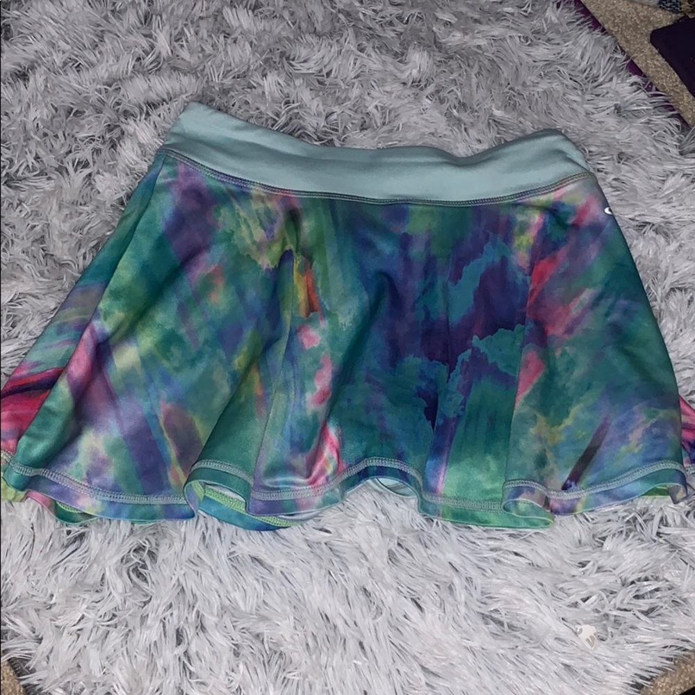 Colorful champion kids athletic skirt with shorts